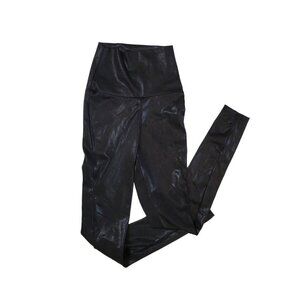 Balera Black Sparkle Textured Dance High Waisted‎ Leggings Size M